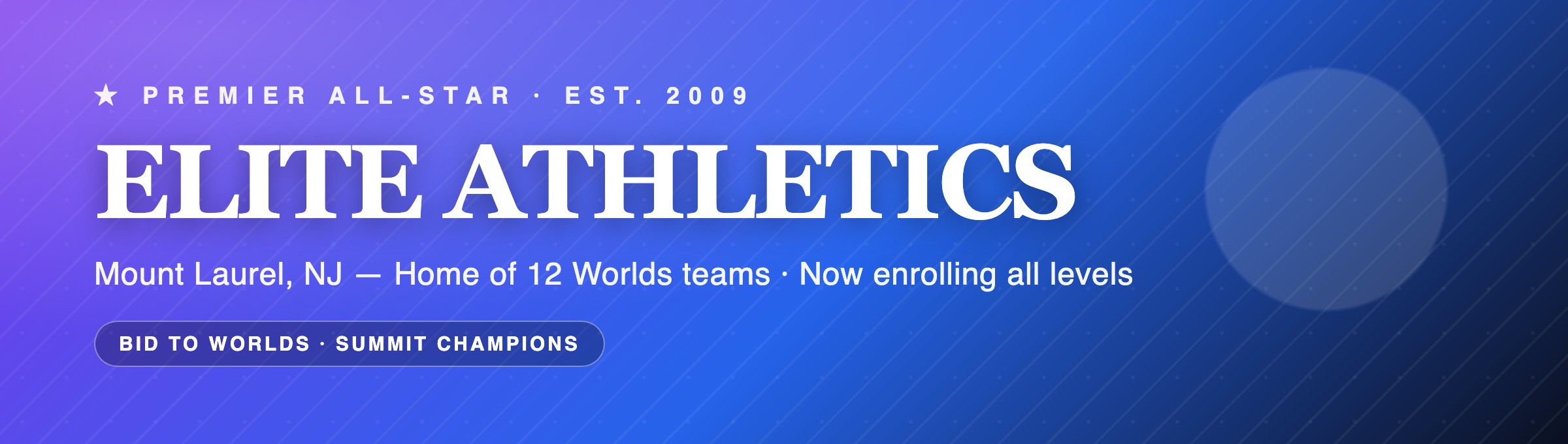 Elite Athletics — Premier All-Star banner